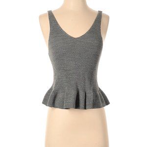 SOLD!! ABound Gray Knit-like Tank Top Peplum